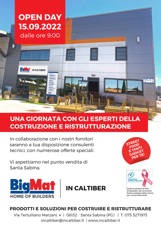 in caltiber bigmat edilizia perugia open day